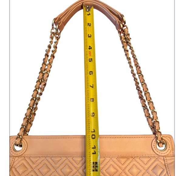 Tory Burch Quilted Leather Marion Shoulder Bag in Blush - Picture 10 of 14